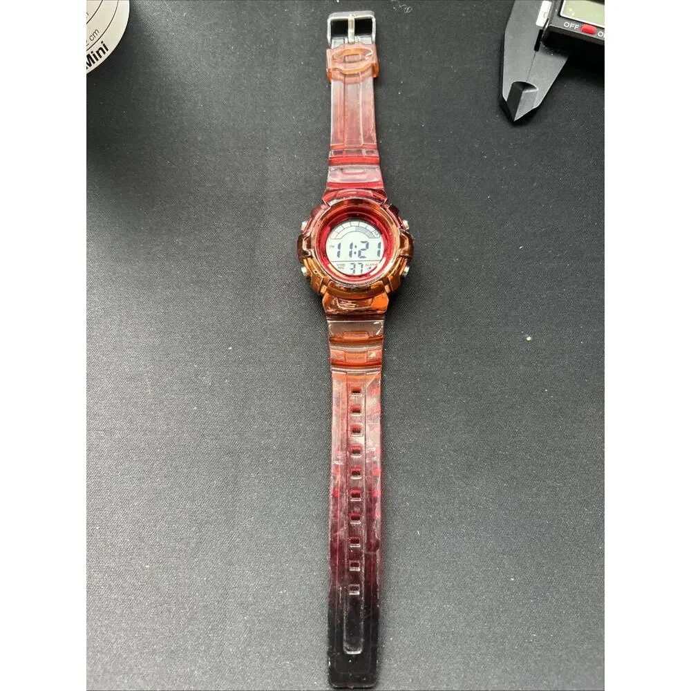 Accutime Orangish Red Kids Digital Watch